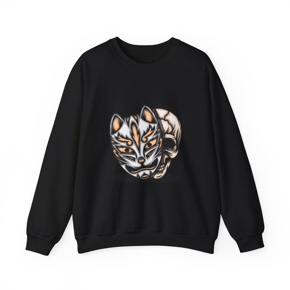 Fox Mask Unisex Heavy Blend™ White Sweatshirt