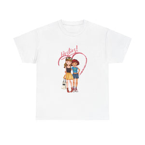 Besties Forever Casual Wear  Girls  Heavy Cotton T-Shirts