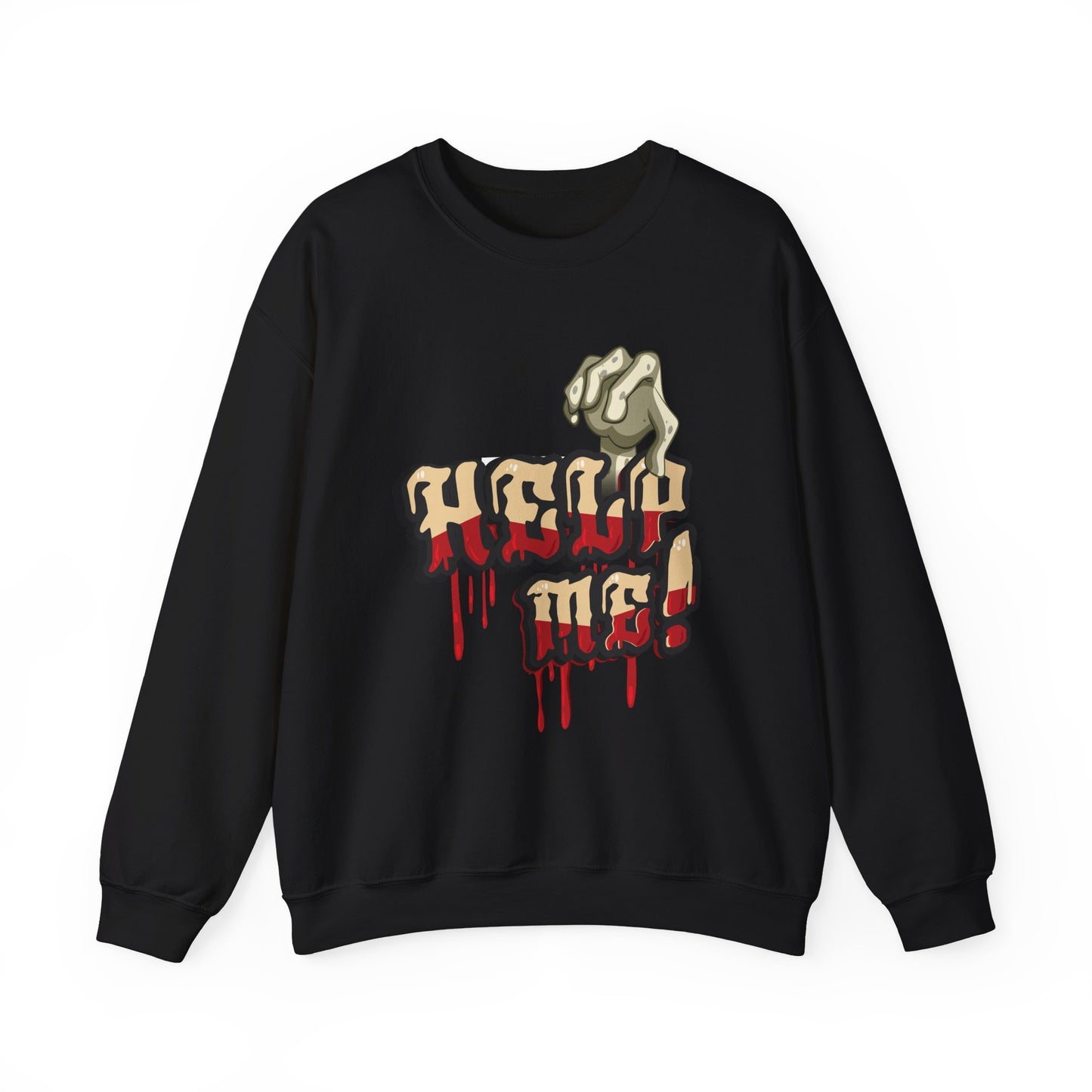 Help Me Unisex Heavy Blend™ White Sweatshirt