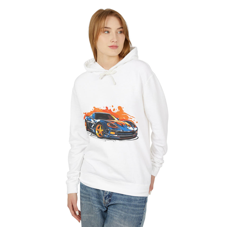 Car Casual Wear - Unisex Lightweight Hooded Sweatshirt