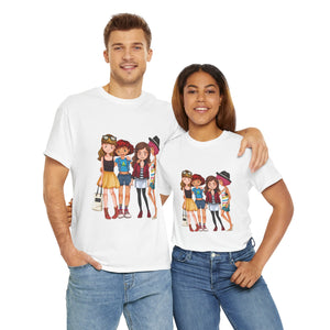 Friends Together Casual Wear Girls Heavy Cotton T-Shirts