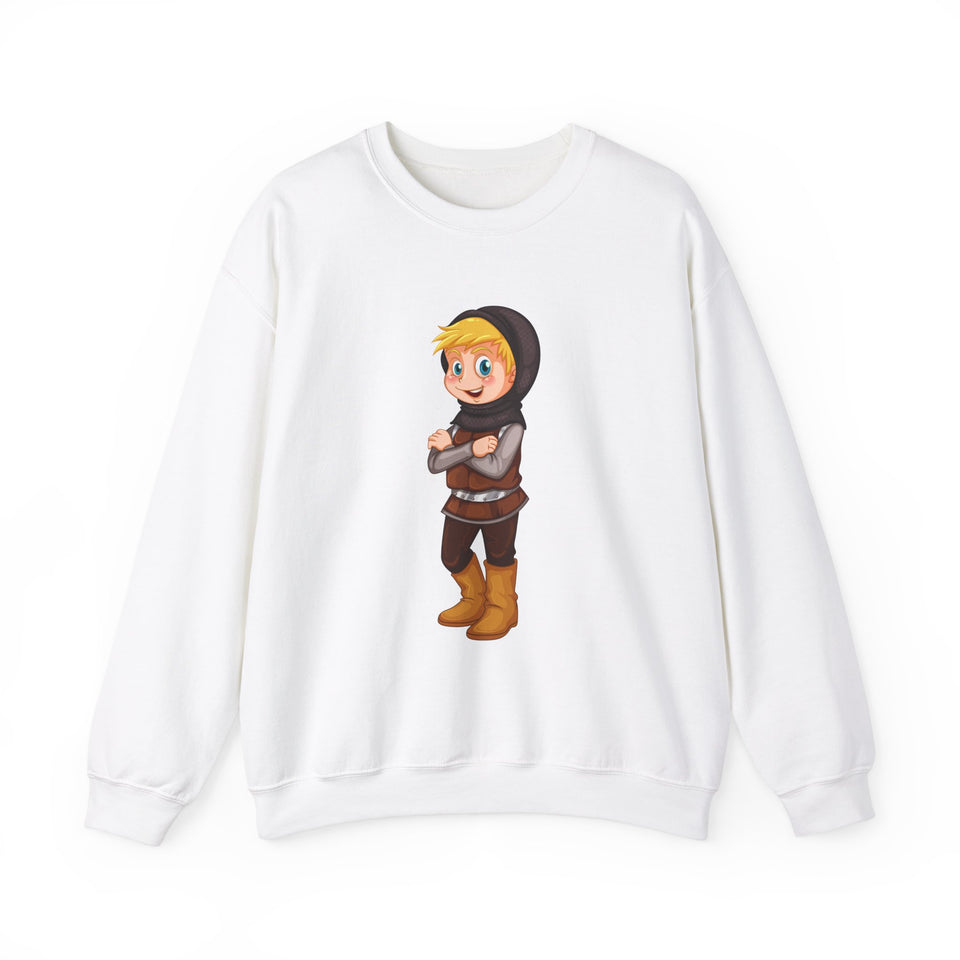 Night Mascot Unisex Heavy Blend™ White Sweatshirt