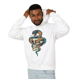 Snake Skull Casual Wear - Unisex Lightweight Hooded Sweatshirt