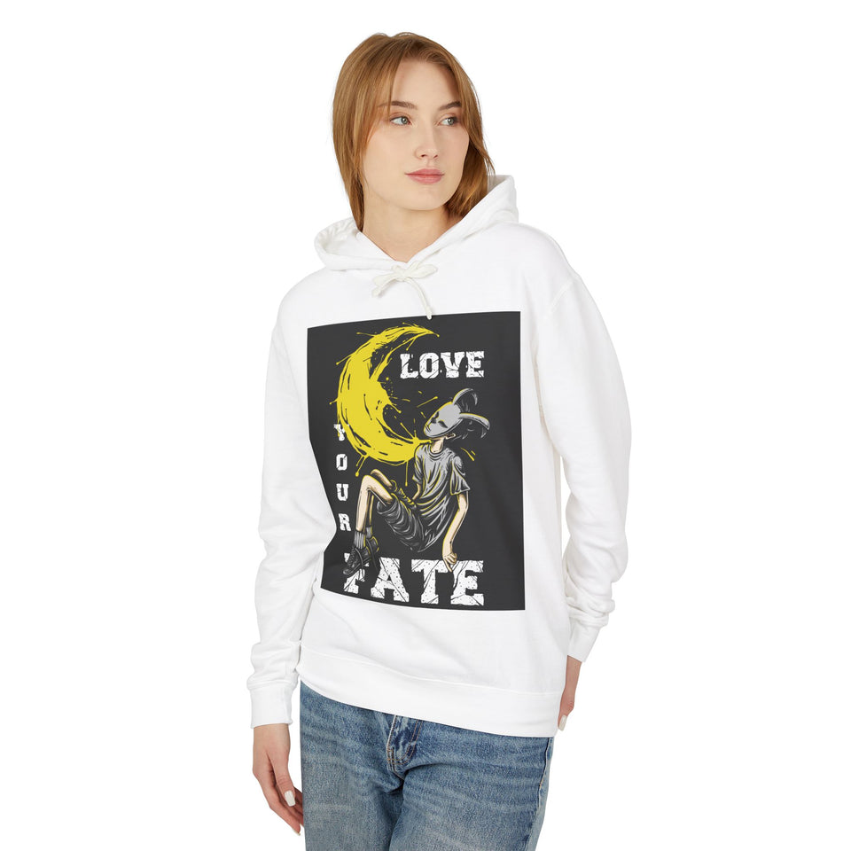 Love Your Fate Casual Wear - Unisex Lightweight Hooded Sweatshirt