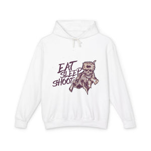 Eat Sleep Shoot Casual Wear - Unisex Lightweight Hooded Sweatshirt