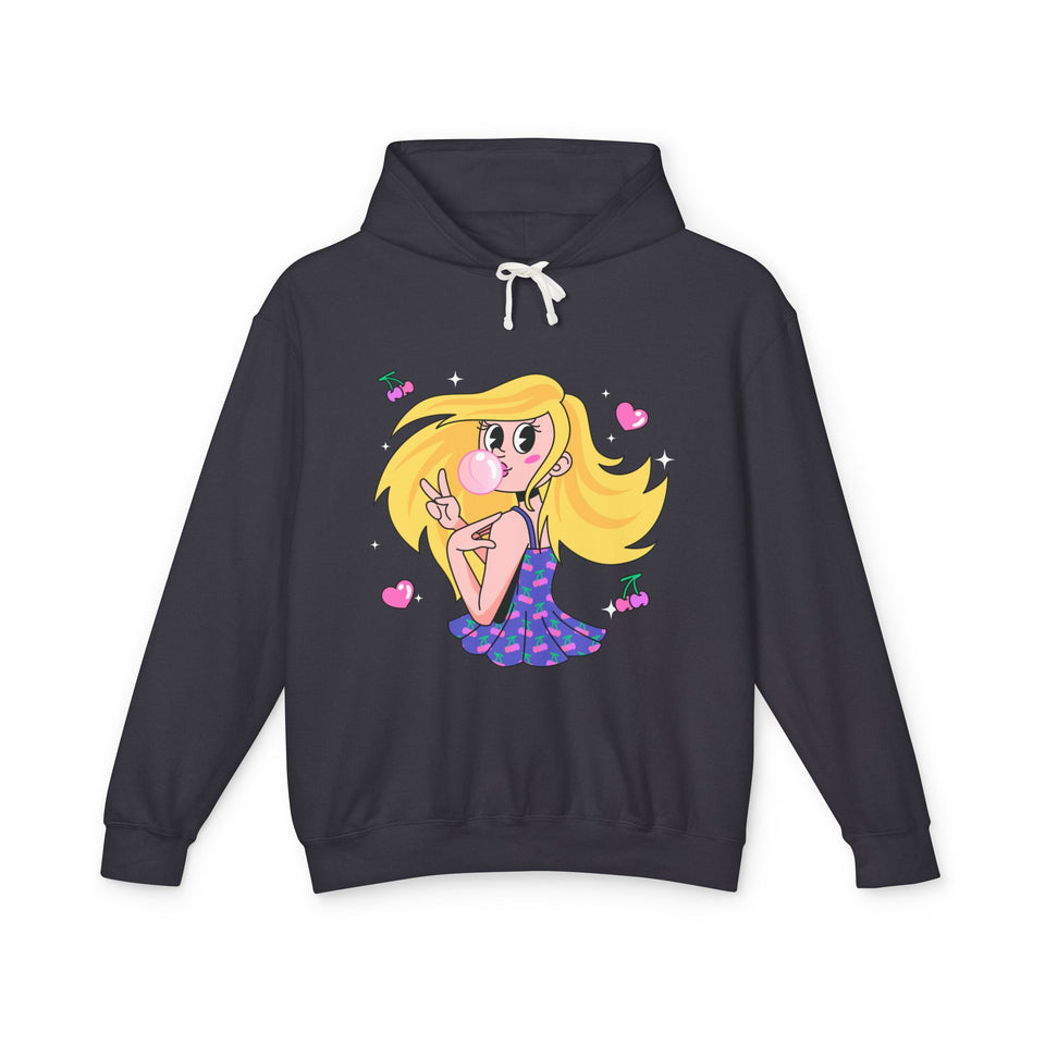 Anime Girl Streetwear Casual Wear -  Lightweight Hooded Sweatshirt