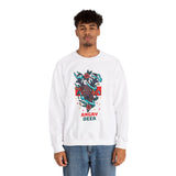 Angry Deer Unisex Heavy Blend™ White Sweatshirt