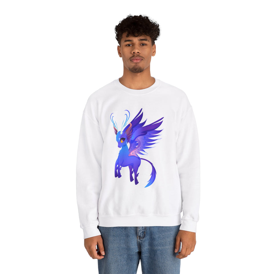 Angel Deer Unisex Heavy Blend™ White Sweatshirt