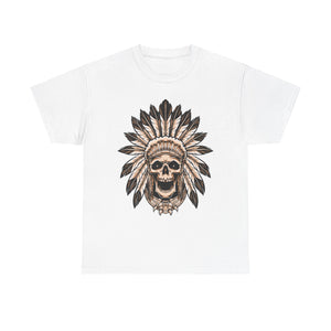 Vintage Warrior Skull Casual Wear Unisex Heavy Cotton T-Shirts