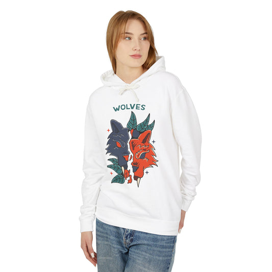 Wolves Causal Wear - Unisex Lightweight Hooded Sweatshirt