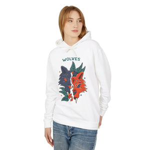 Wolves Causal Wear - Unisex Lightweight Hooded Sweatshirt