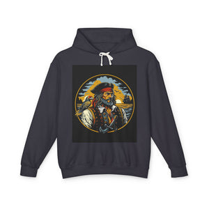 Pirate Captain Casual Wear - Unisex Lightweight Hooded Sweatshirt