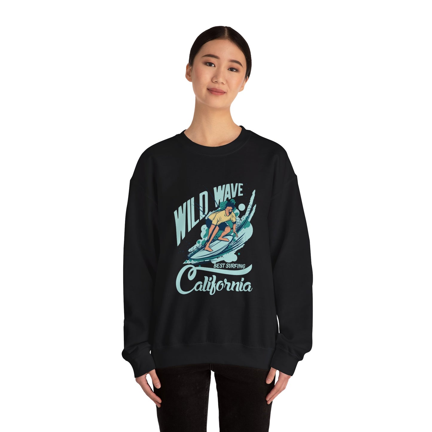 Wild Wave California Unisex Heavy Blend™ White Sweatshirt