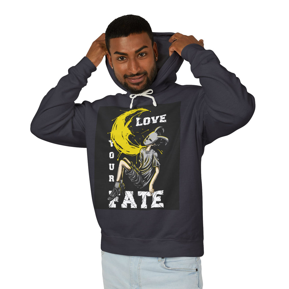 Love Your Fate Casual Wear - Unisex Lightweight Hooded Sweatshirt