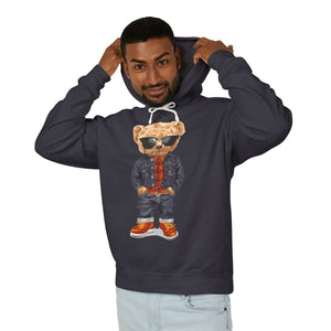 Teddy Bear Casual Wear - Unisex Lightweight Hooded Sweatshirt