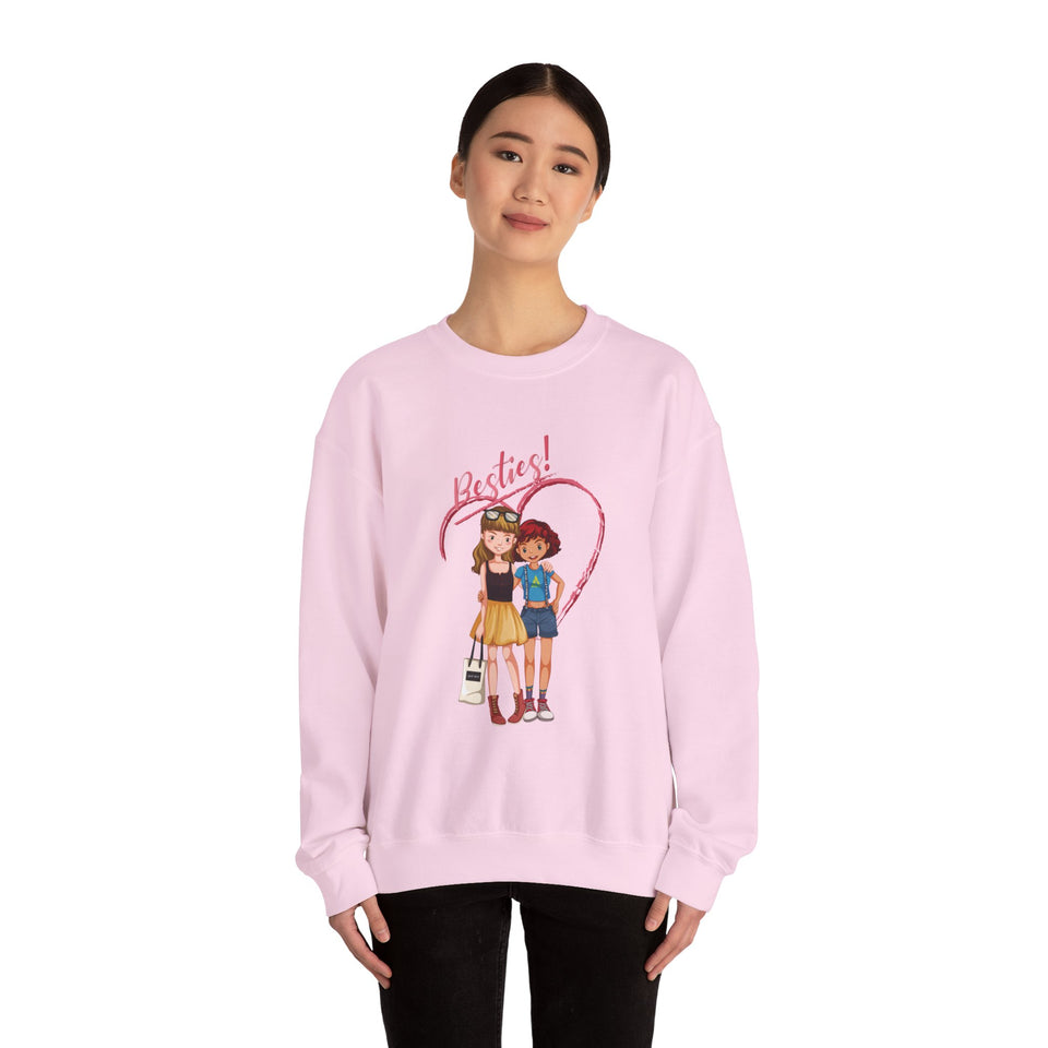 Besties Heavy Blend™ White Sweatshirt