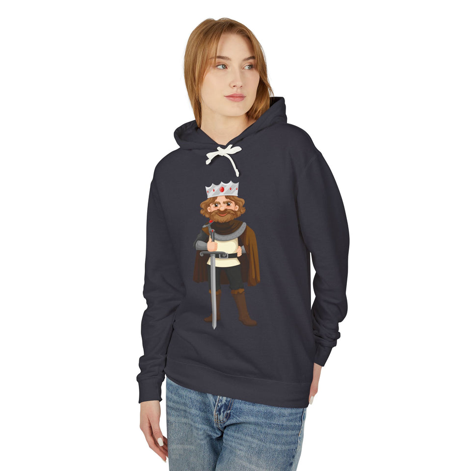 King Sword Casual Wear - Unisex Lightweight Hooded Sweatshirt