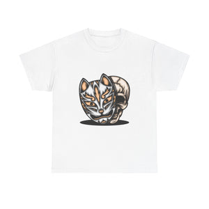 Fox Mask Casual Wear Unisex Heavy Cotton T-Shirts