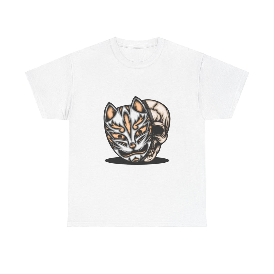 Fox Mask Casual Wear Unisex Heavy Cotton T-Shirts