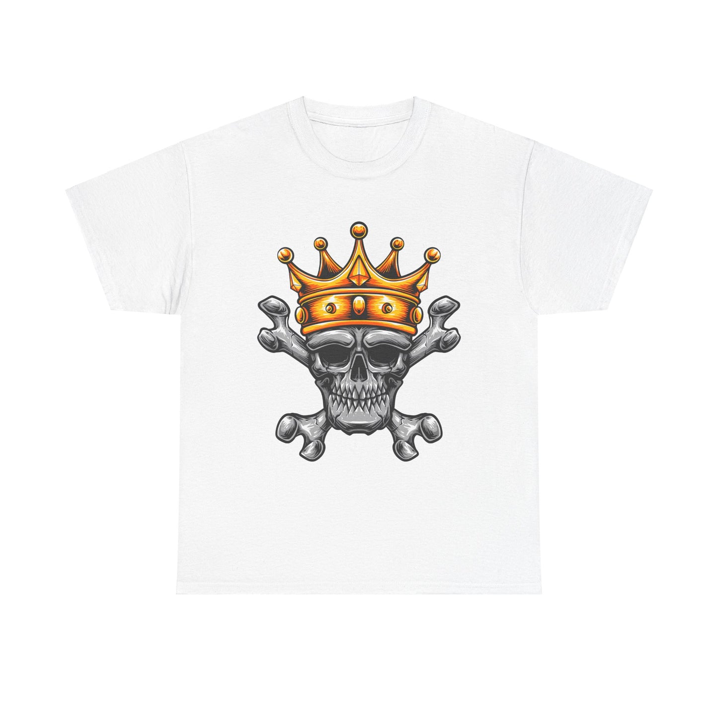 Bone Skull Casual Wear Unisex Heavy Cotton T-Shirts