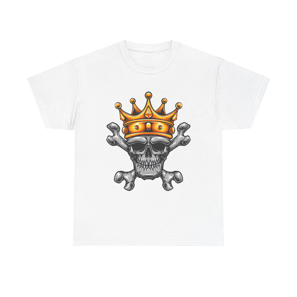 Bone Skull Casual Wear Unisex Heavy Cotton T-Shirts