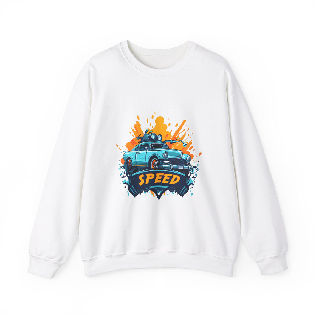 Car Unisex Heavy Blend™ White Sweatshirt