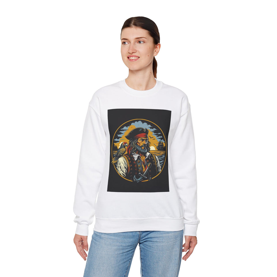 Pirate Captain Unisex Heavy Blend™ White  Sweatshirt