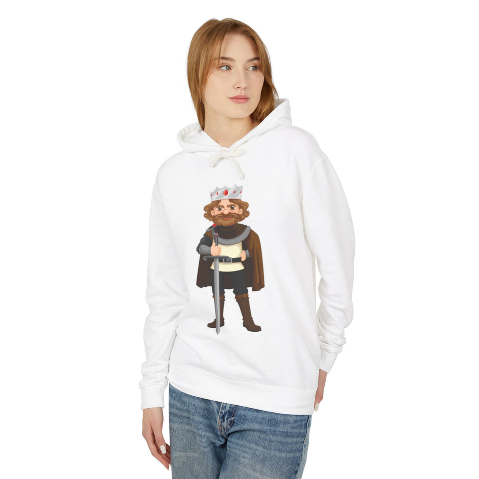 King Sword Casual Wear - Unisex Lightweight Hooded Sweatshirt