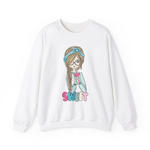 Sweet Girl Heavy Blend™ White  Sweatshirt