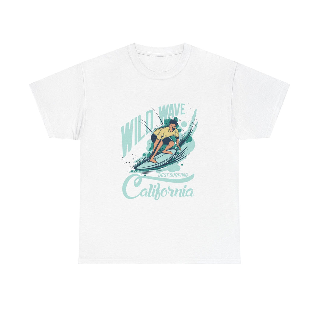 Wild Wave California Casual Wear Unisex Heavy Cotton T-Shirts