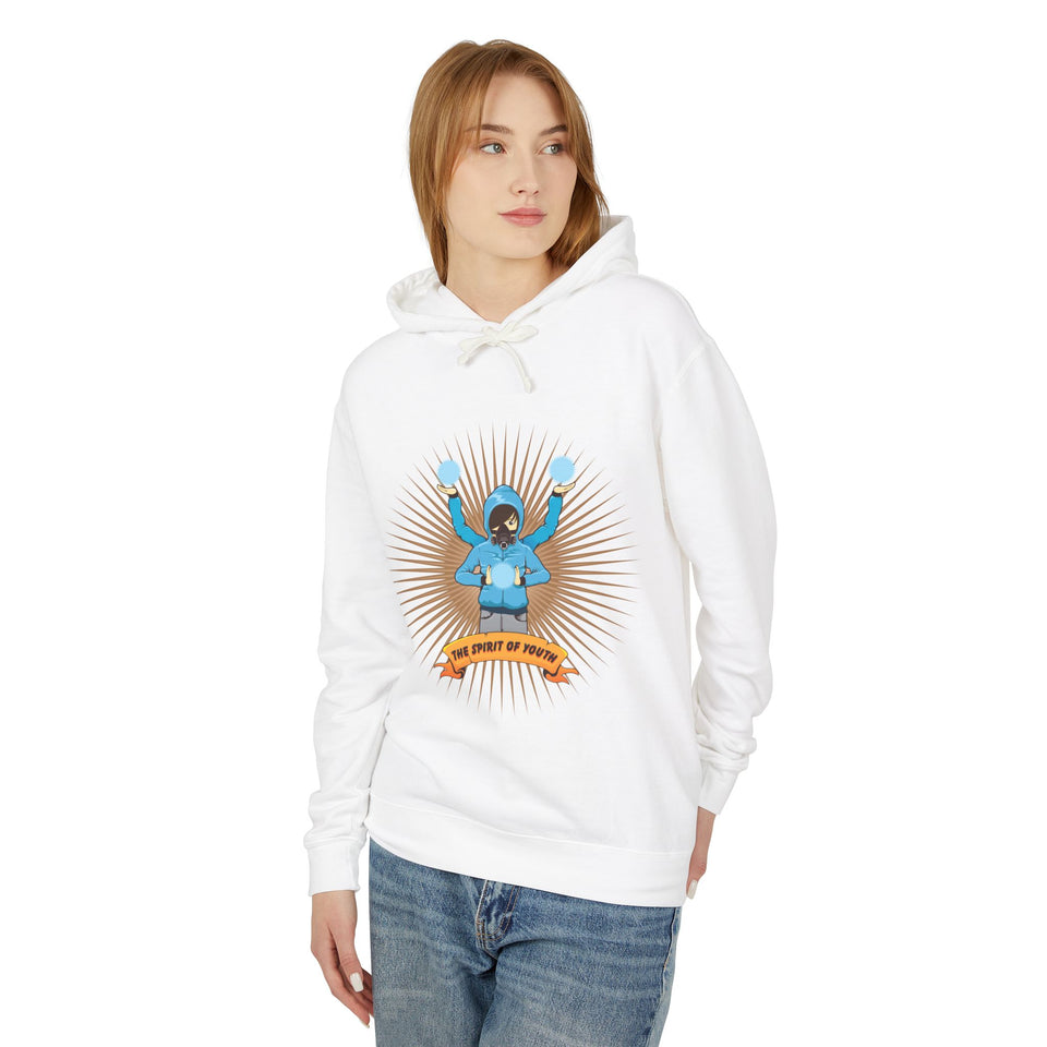 The Spirit Of Youth Casual Wear - Unisex Lightweight Hooded Sweatshirt