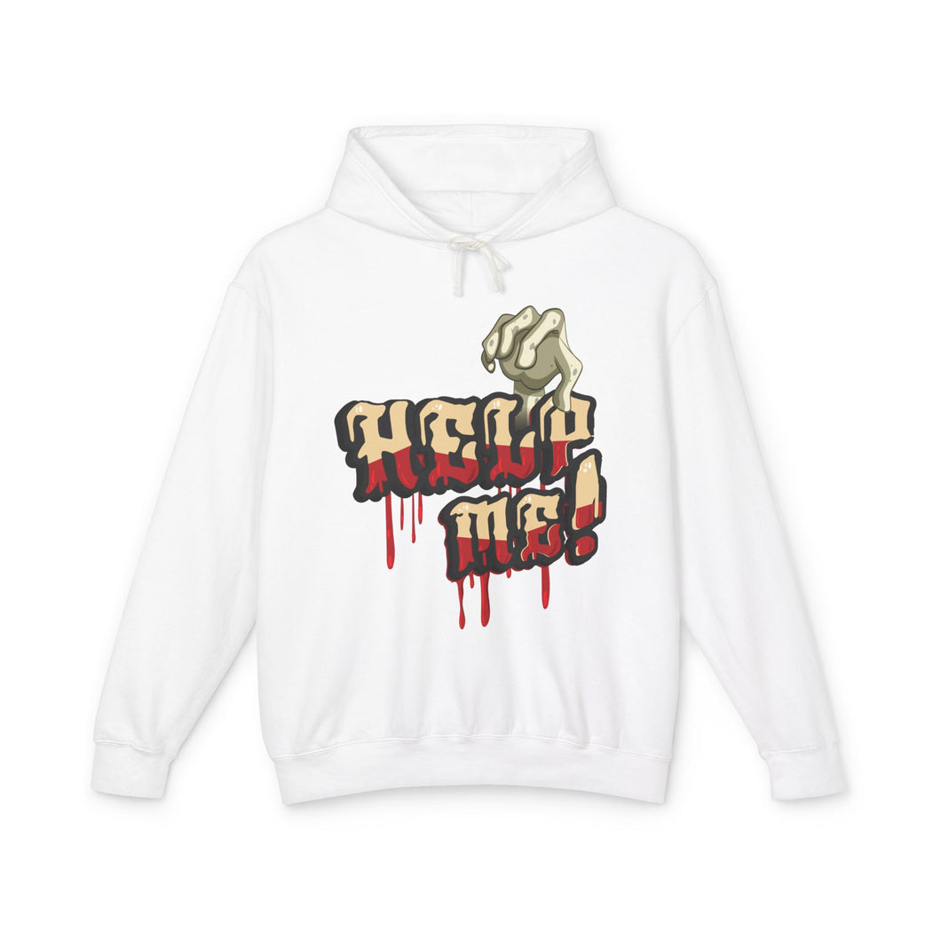 Help Me  Casual Wear - Unisex Lightweight Hooded Sweatshirt