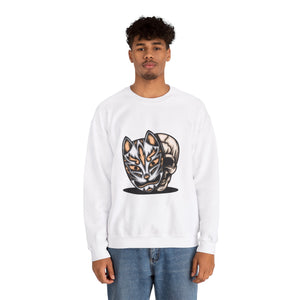 Fox Mask Unisex Heavy Blend™ White Sweatshirt