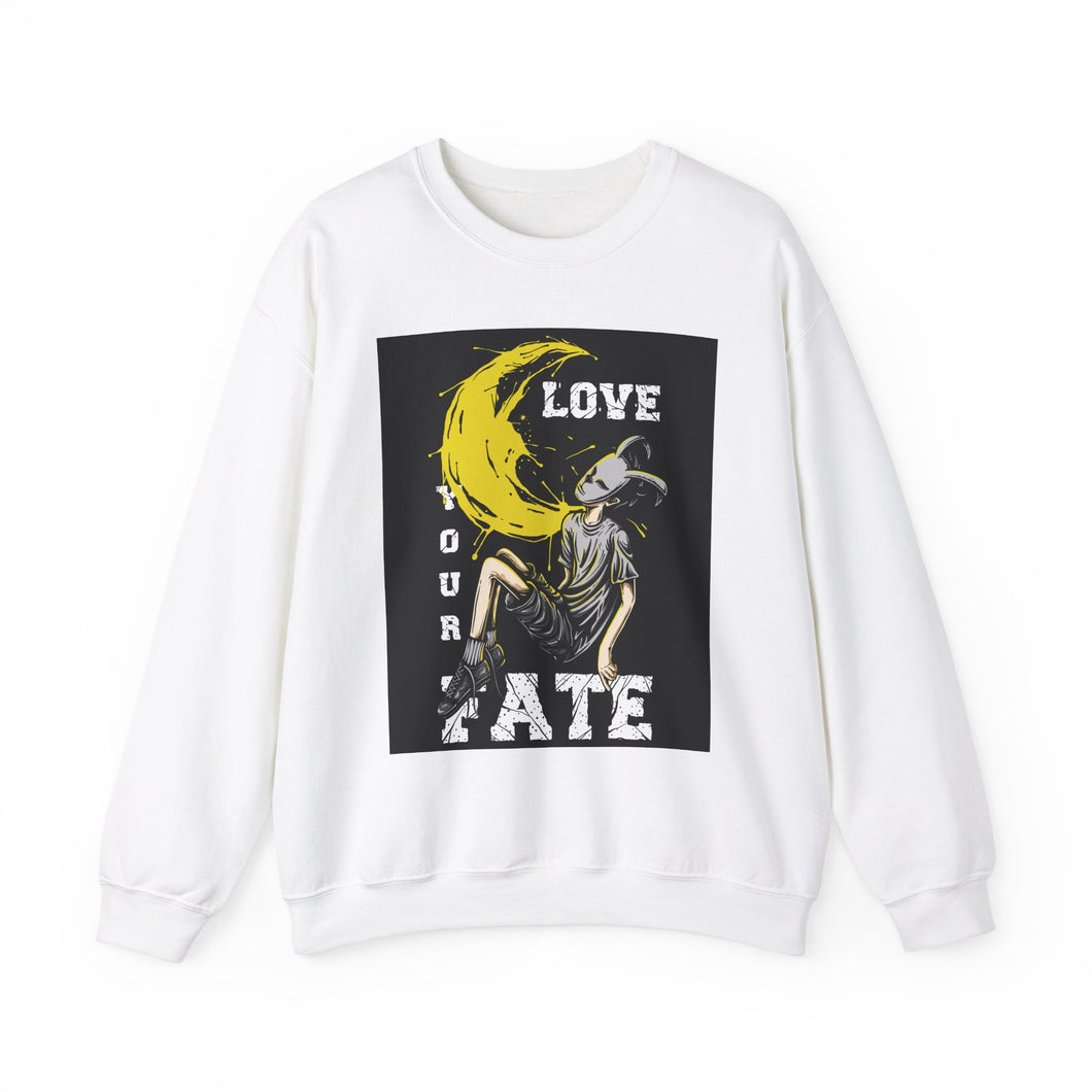 Love Your Fate Unisex Heavy Blend™ White Sweatshirt