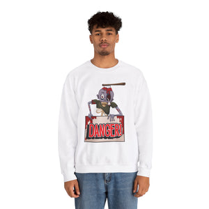 Danger Unisex Heavy Blend™ White Sweatshirt