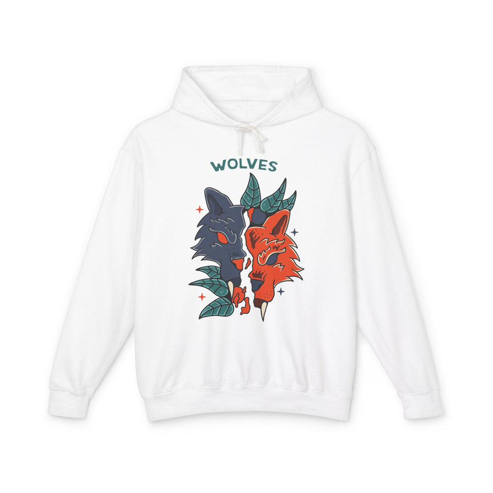 Wolves Causal Wear - Unisex Lightweight Hooded Sweatshirt