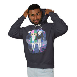 Best Friends Forever Casual Wear - Unisex Lightweight Hooded Sweatshirt