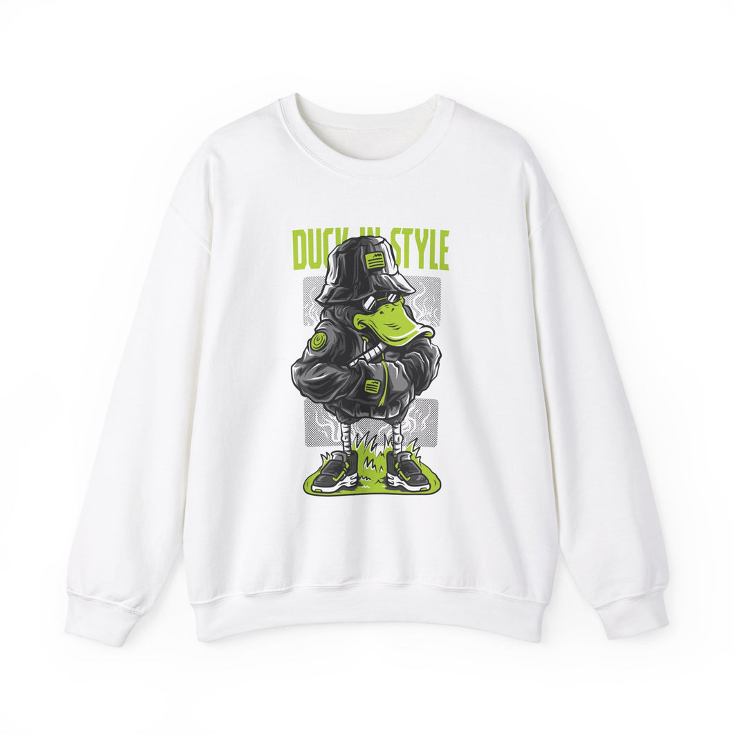 Duck in Style  Unisex Heavy Blend™ White Sweatshirt