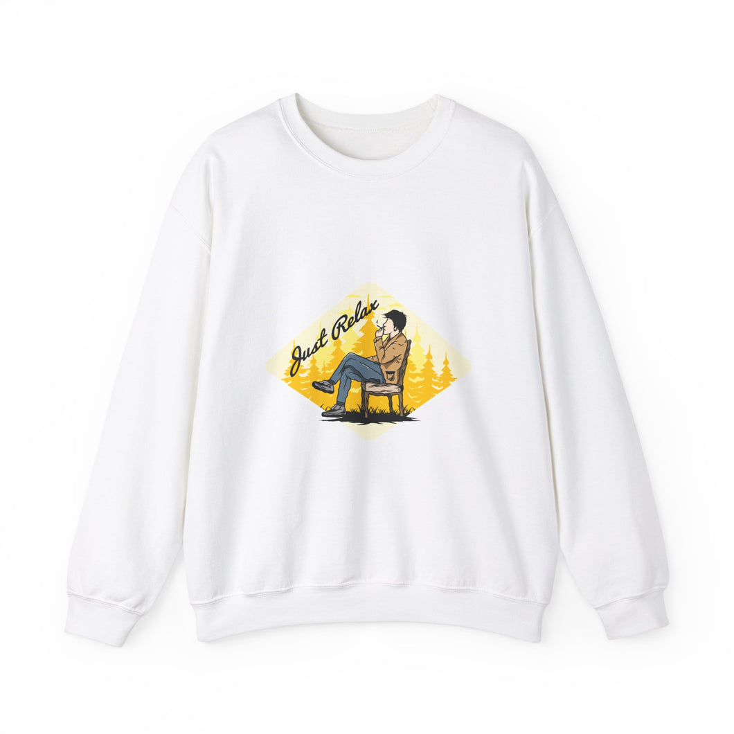 Just Relax Unisex Heavy Blend™ White Sweatshirt