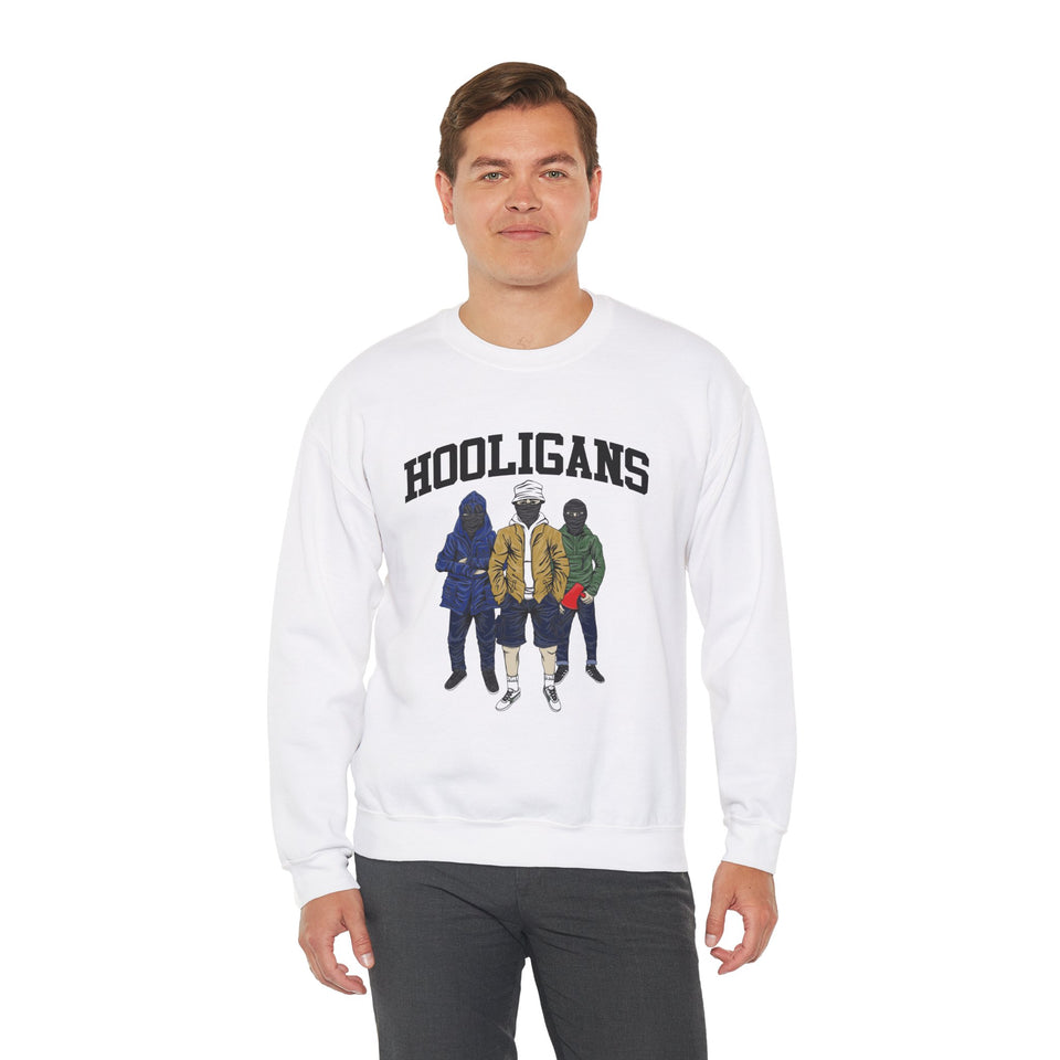 Hooligans Unisex Heavy Blend™ White  Sweatshirt