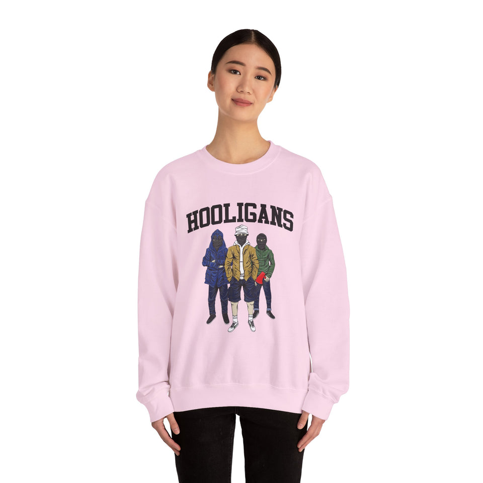 Hooligans Unisex Heavy Blend™ White  Sweatshirt