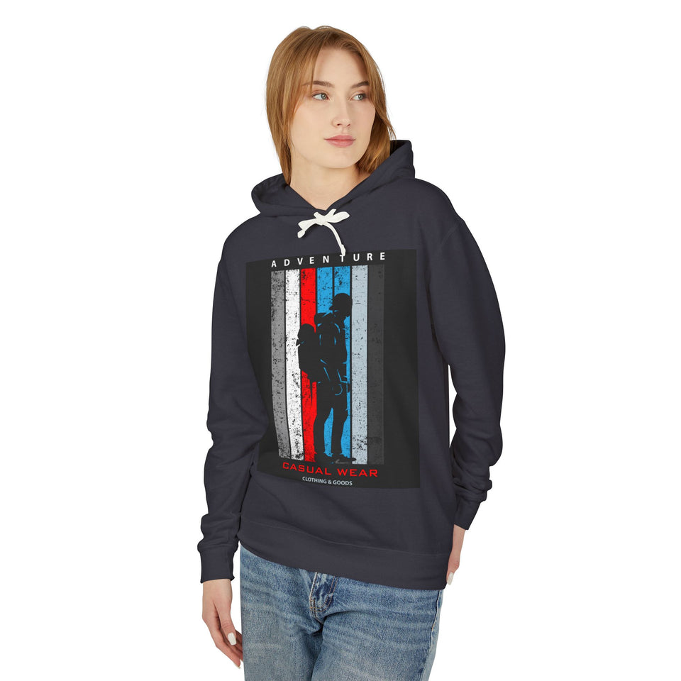 Adventure Causal Wear - Unisex Lightweight Hooded Sweatshirt