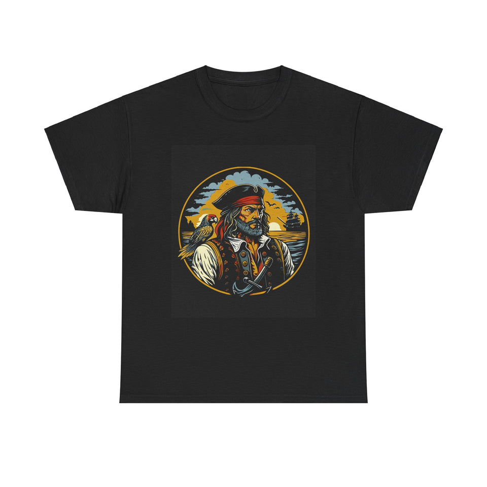 Pirate Captain Casual Wear Unisex Heavy Cotton T-Shirts