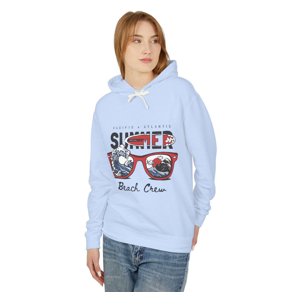 Summer Beach Crew Casual Wear - Unisex Lightweight Hooded Sweatshirt