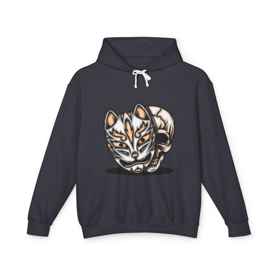 Fox Mask Casual Wear - Unisex Lightweight Hooded Sweatshirt