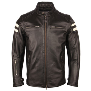 Men’s Black Vintage Motorcycle Biker Genuine Sheepskin Leather Jacket