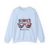 Summer Beach Crew  Unisex Heavy Blend™ White Sweatshirt