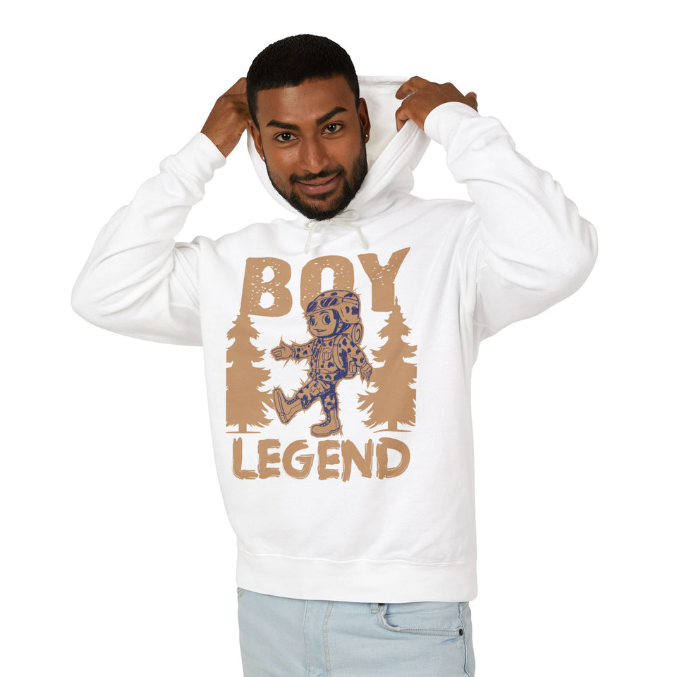 Boy legend  Causal Wear - Mens Lightweight Hooded Sweatshirt