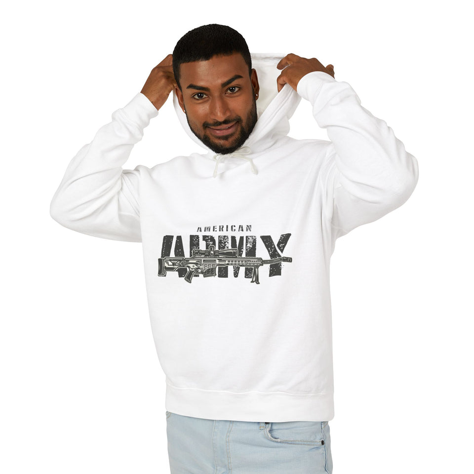 American Army Casual Wear - Unisex Lightweight Hooded Sweatshirt