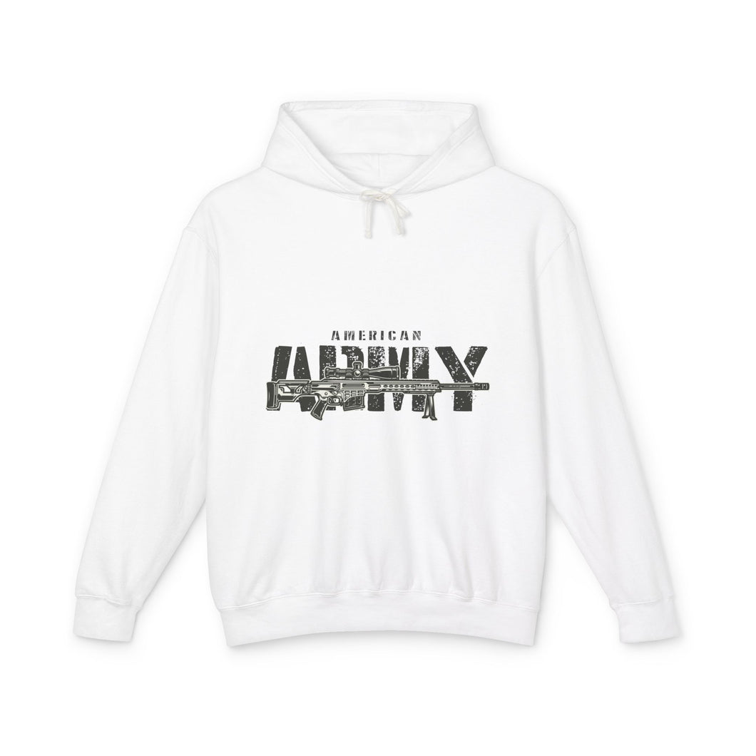 American Army Casual Wear - Unisex Lightweight Hooded Sweatshirt